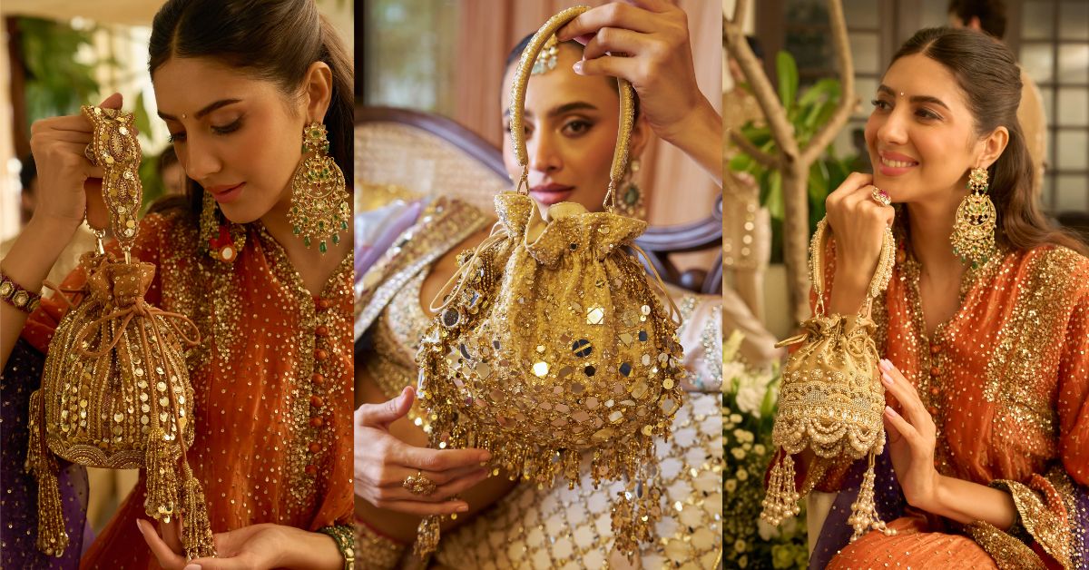 Golden Potli Bags for Wedding Guests: Styling Ideas for Every Dress Code