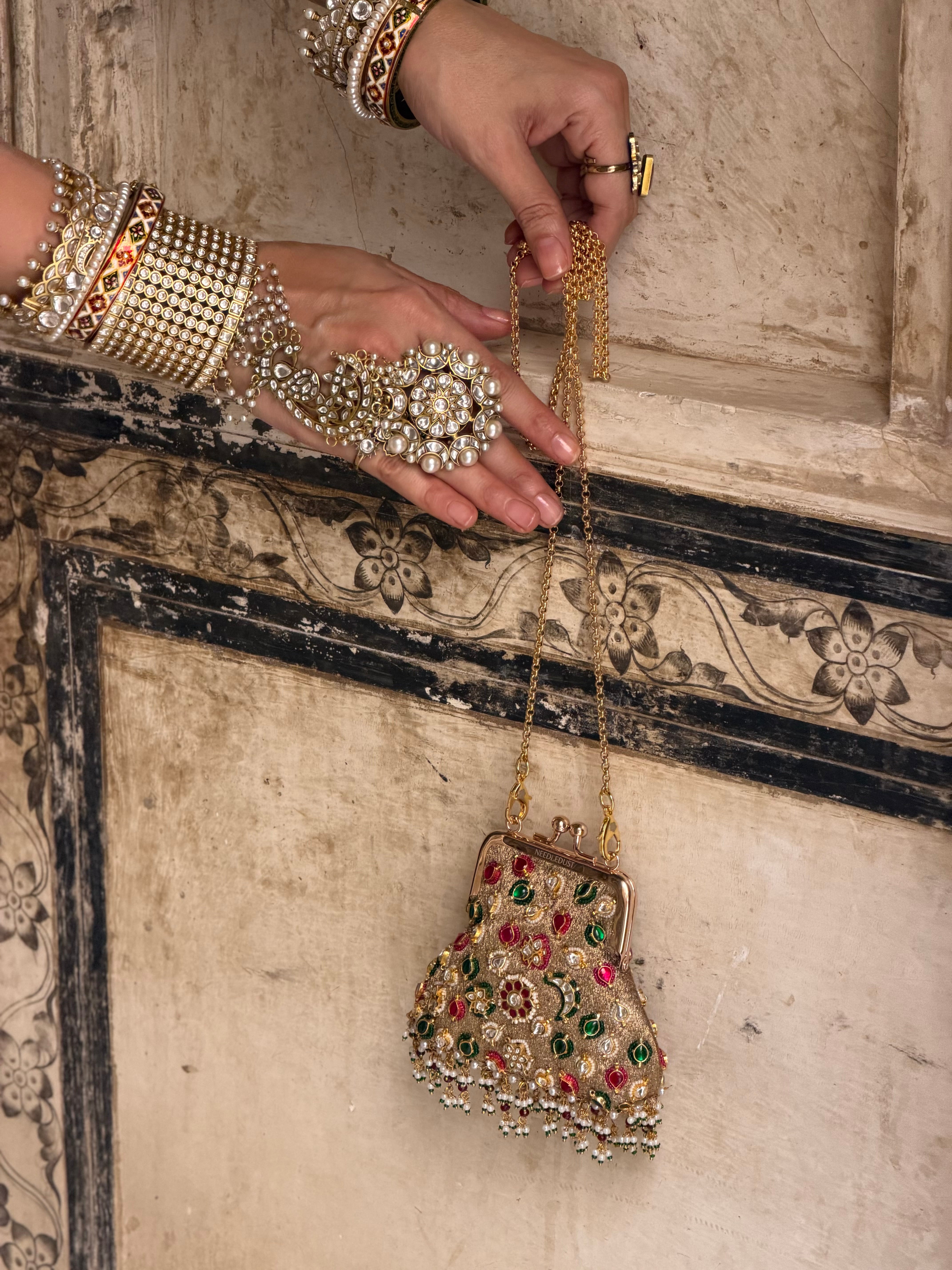 Sanam -Gold (Micro Batua PURSE)