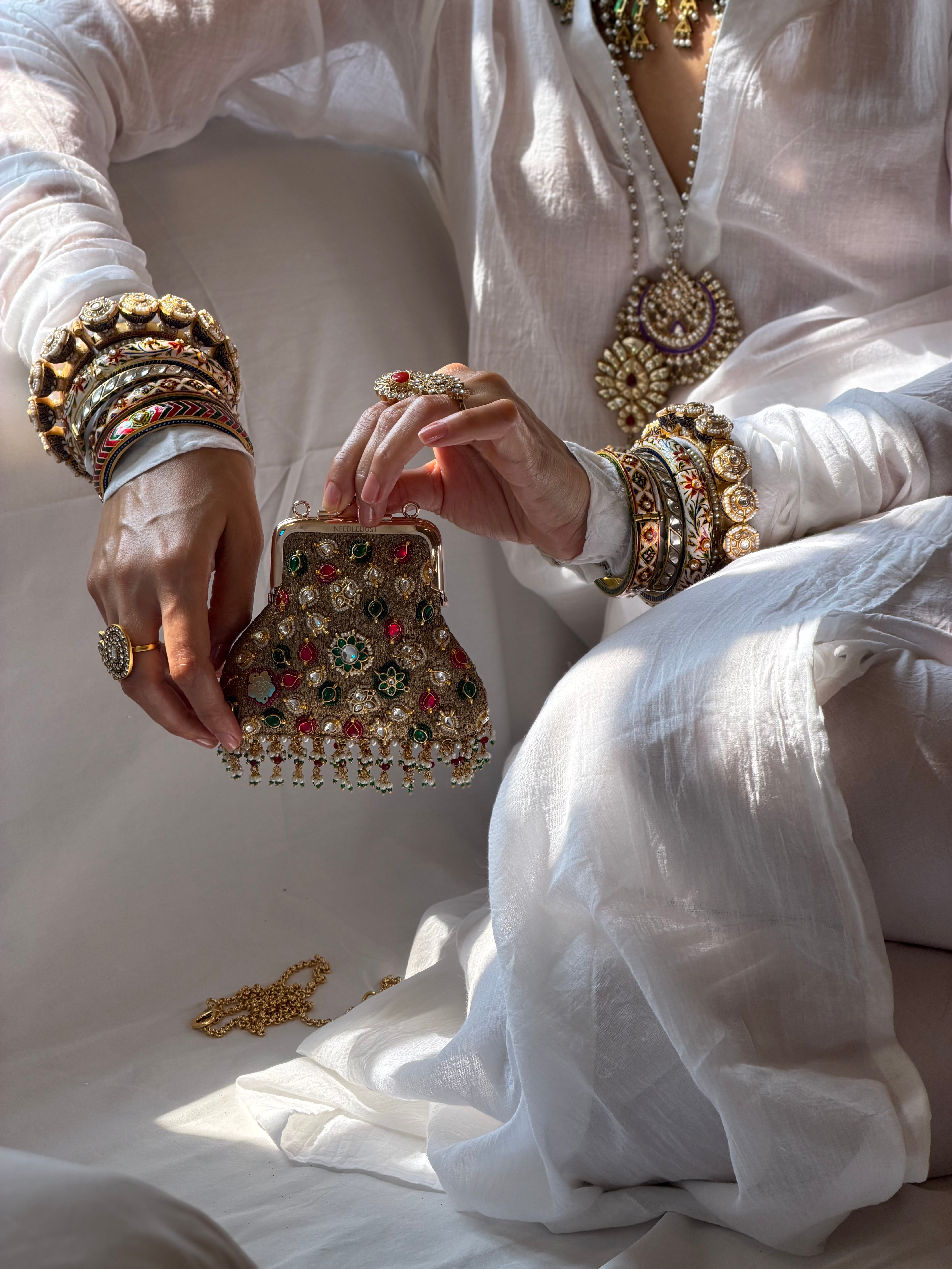 Sanam -Gold (Micro Batua PURSE)