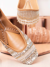 Sparkling juttis online by Needledust for women