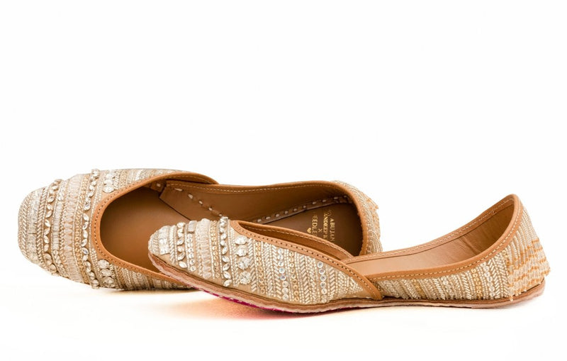 Sparkling juttis online by Needledust for women