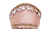 Dusty pink silk jutti online by Needledust