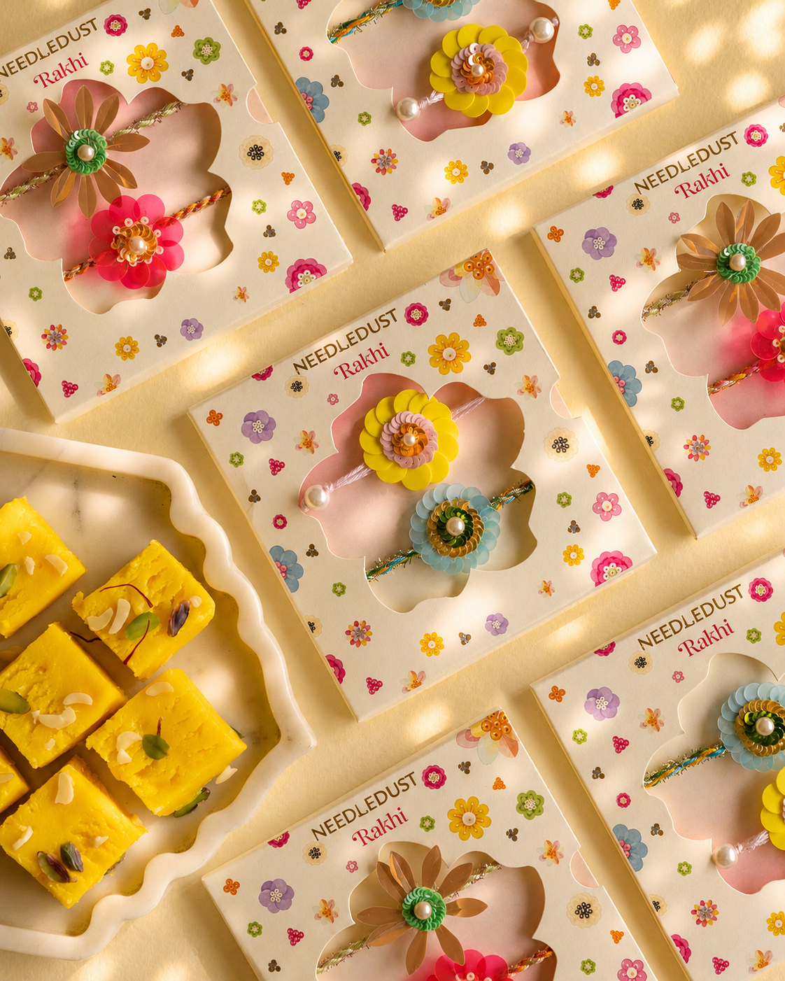Needledust handmade Rakhi packaging